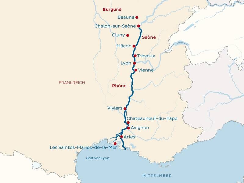 Das Flussschiff MS Bijou du Rhône